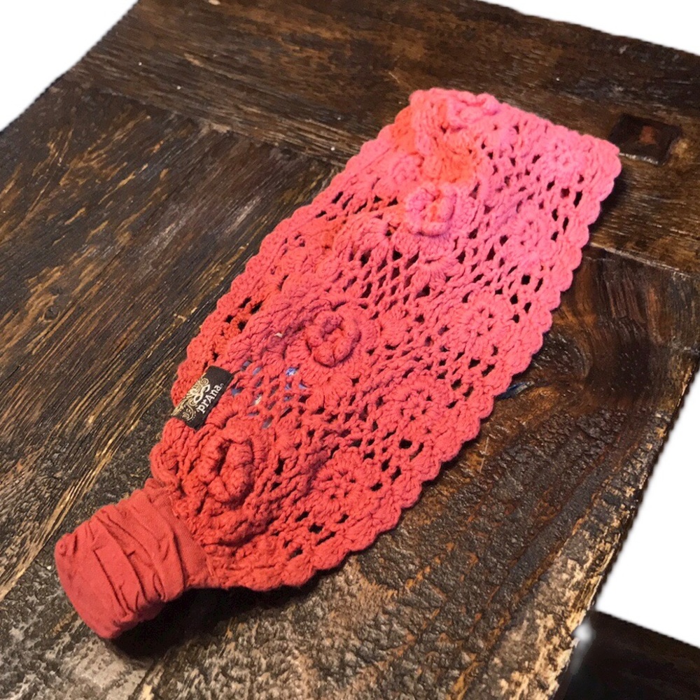PRANA crocheted boho coral ombré headband